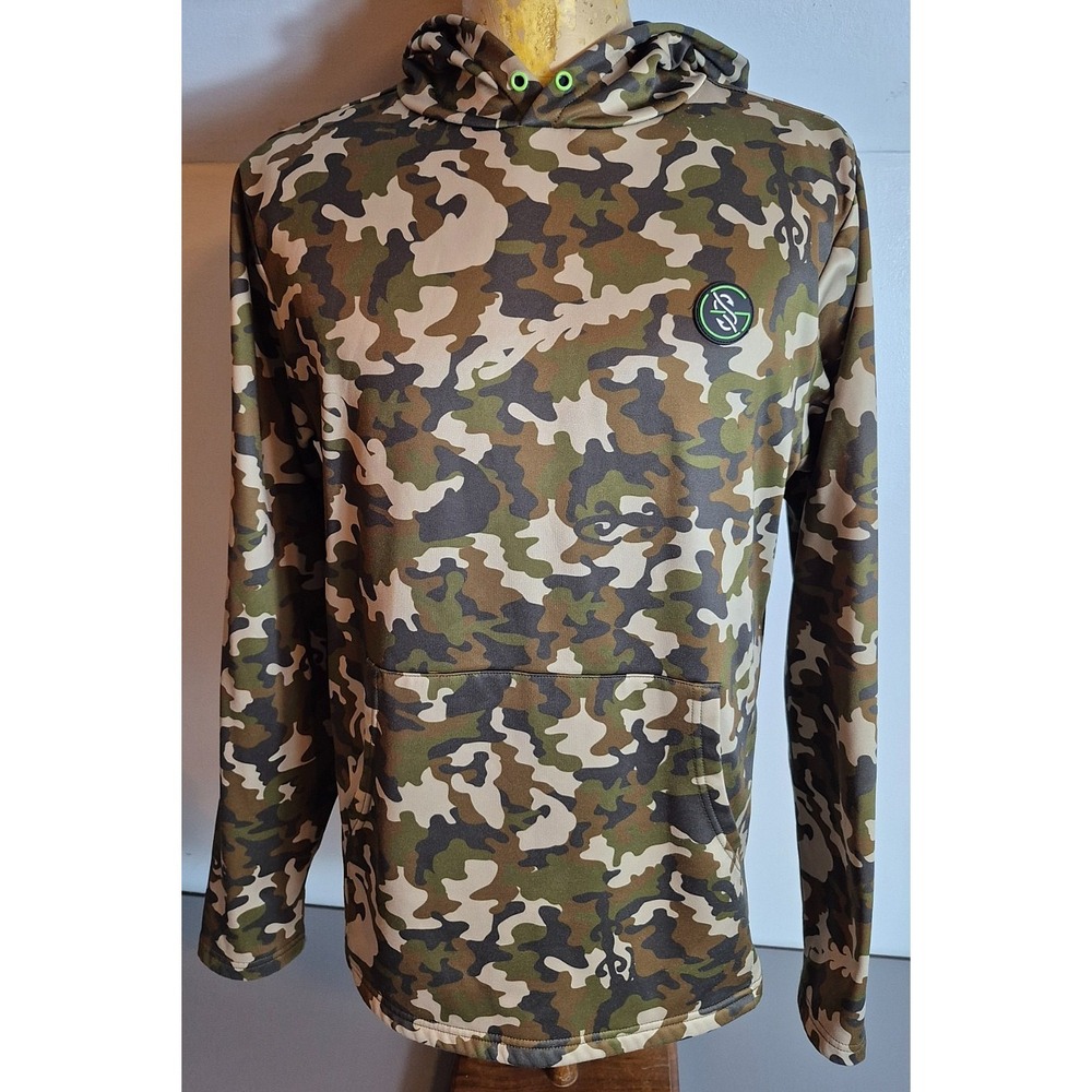 Googan Squad Mens Hoodie S Small Multicolored Camo Print Vinyl Logo